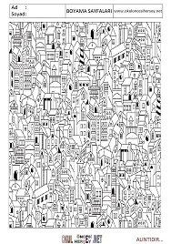 Doodle boyama sayfaları